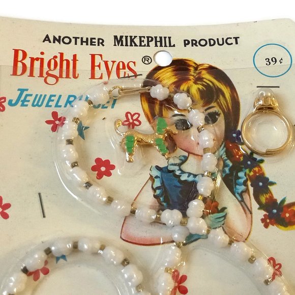 Vintage 1960s Toy Jewelry Kit by Bright Eyes, NOS - Picture 3 of 11